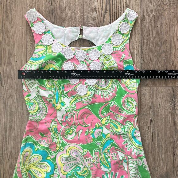 Lilly Pulitzer Sz 4 Nina Shift dress Multi-Color Tropical Beach Resortwear Rare - Picture 8 of 10